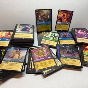 Disney Lorcana Card Lot 482 Cards Mixed Chapters 5-9. 39 are Foil All Mint cond